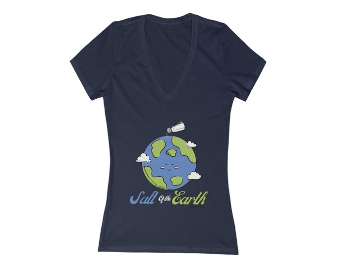 Women's Jersey Short Sleeve Deep V-Neck Tee, Inspirational Messages from the Bible