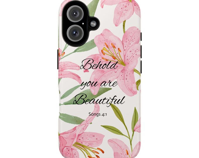 Phone Cases, Inspirational iPhone 16 Tough Cases, Refreshing Messages, MigoArts Shop, Beauty Bible Inspired, Protective, Strong Phone Covers