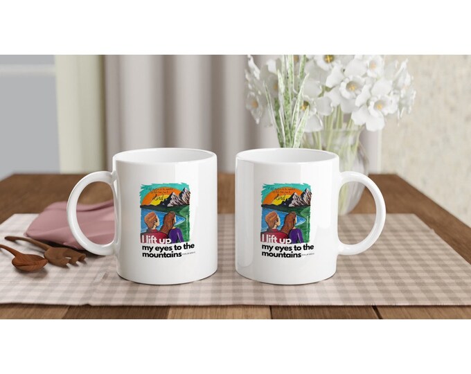 I lift up my Eyes White 11oz Ceramic Mug