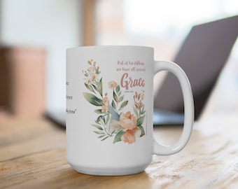 Inspirational Mug 15oz, Coffee Mug, Tea, Hot Drinks, Spiritual Message, Bible