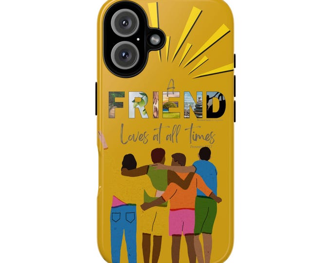 Phone Case, Friend Loves  - Tough iPhone 16 and 15  Case, Migo Arts Shop, Protective Cover, Custom Phone Case