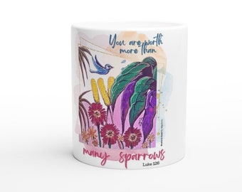 Sparrows -  White 11oz Ceramic Mug