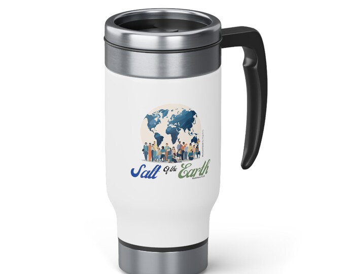 Salt of the Earth Stainless Steel Travel Mug with Handle, 14oz