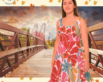 Colorful Women's Skater Dress by Mustard Seed by MigoArts