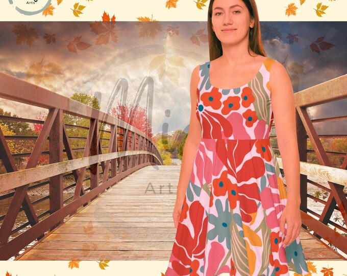Colorful Women's Skater Dress by Mustard Seed by MigoArts