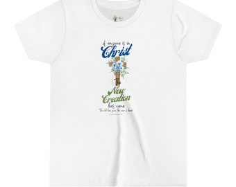 Youth Baptism White T-Shirt New Creation in Jesus