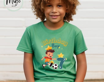 Youth Birthday Boy customized T-shirt, Sports design, Birthday gift, S-XL sizes