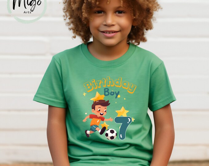 Youth Birthday Boy customized T-shirt, Sports design, Birthday gift, S-XL sizes
