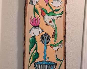 Natural wood painting