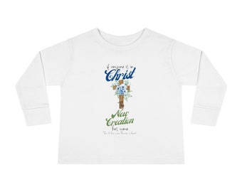 Maglietta bianca per battesimo per bambini Nuova Creazione in Gesù