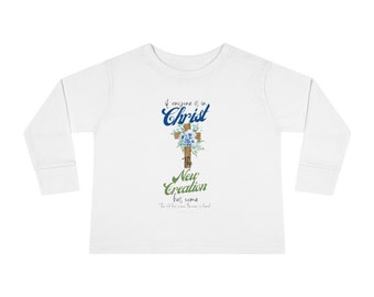 Toddlers Baptism White T-Shirt New Creation in Jesus
