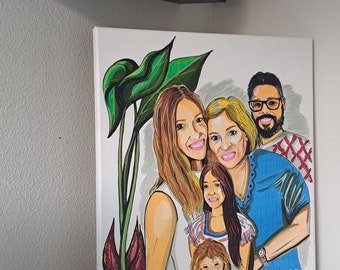 Portrait and Family Canvas Painting