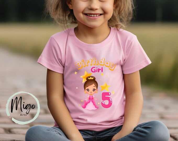 Birthday Girl Personalized Kids T-shirt