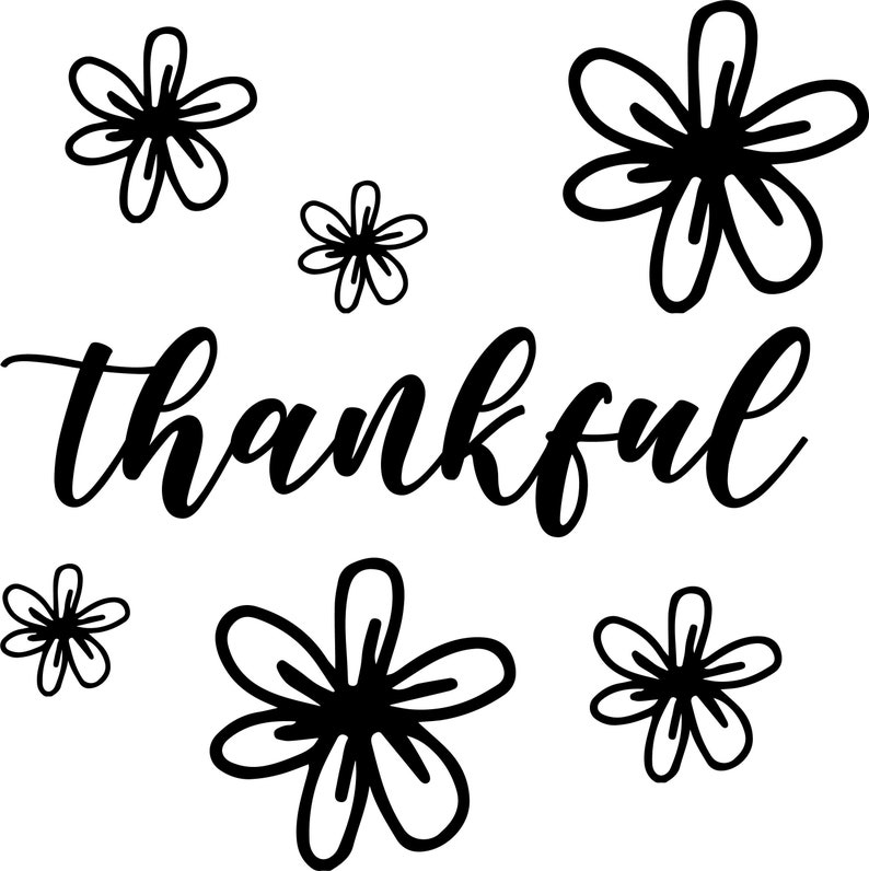 Thankful SVG, Instant Digital Download, Thankful Script, Cricut Cut ...
