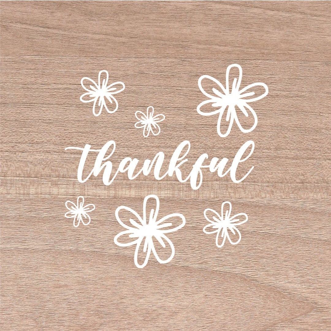 Thankful SVG, Instant Digital Download, Thankful Script, Cricut Cut ...