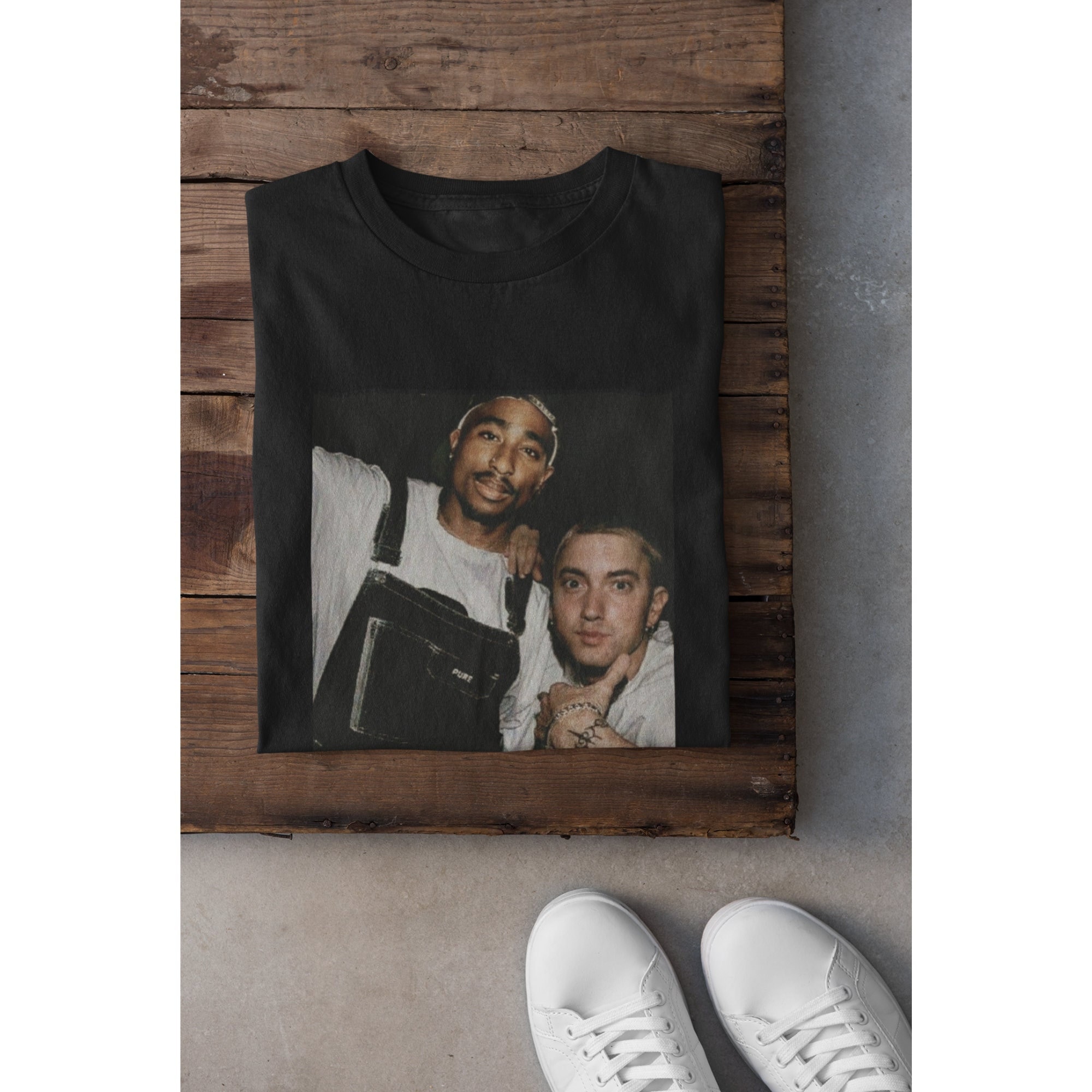 Discover Eminem & Tupac Vintage Aesthetic Shirt, 90's Hip Hop Legends Shirt