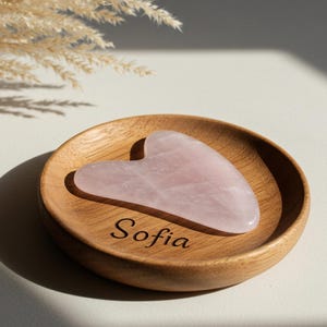 Crystal Gua Sha Tool - Gemstone Scraping Plate - Natural Stone Body and Facial Massage Tool Skin Care Tool Gift for her, gift for sister