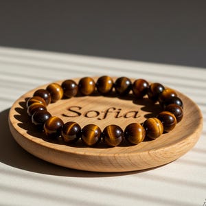 Tiger’s Eye Stone Beaded Bracelet - Natural 4/8mm Gemstone Stretch Bracelet Healing Bracelet Christmas Gift, gift for her, gift for him