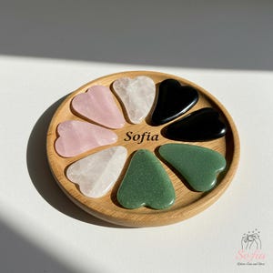 Personalized Crystal Gua Sha Tool - Gemstone Scraping Plate - Custom Engraved Facial Massage Tools Bridesmaid Gift, Mother's Day gift image 10