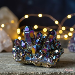 Wholesale Raw rainbow Crystal Titanium Aura Kyanite Rough Stone for Healing