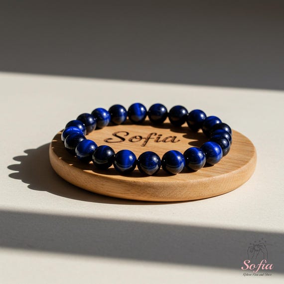 Bracciale Con Perline In Pietra Occhio Di Tigre - Bracciale - Foto 6