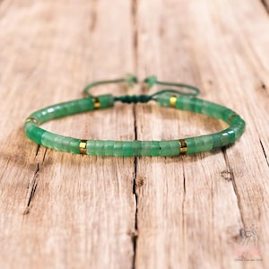 Green Aventurine Bracelet Natural Green Crystal Dainty Minimalist Bracelet Aventurine Healing Delicate Bracelet Gift for her, gift for him