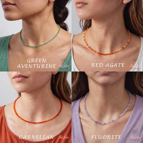 Collier Pendentif En Aventurine Verte Naturelle - Pierre Précieuse - Chaîne Tressée ~45cm - Cadeau Femme