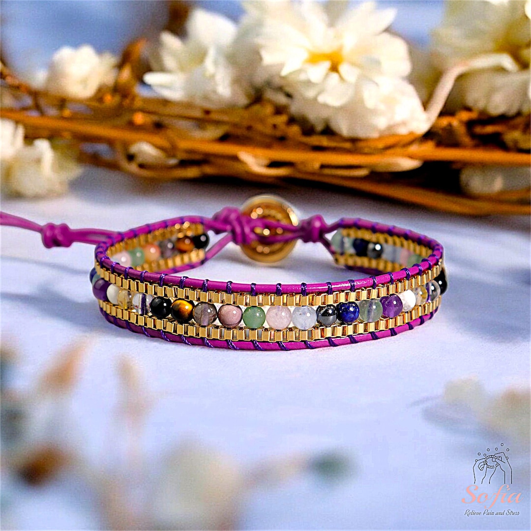 Albero Della Vita Bracciale 7 Chakra Con Pietre Naturali - Gioiello Per Guarigione, Reiki, Ansia, Regalo Bracciale Perline 7 Chakra Regalo - Foto 8