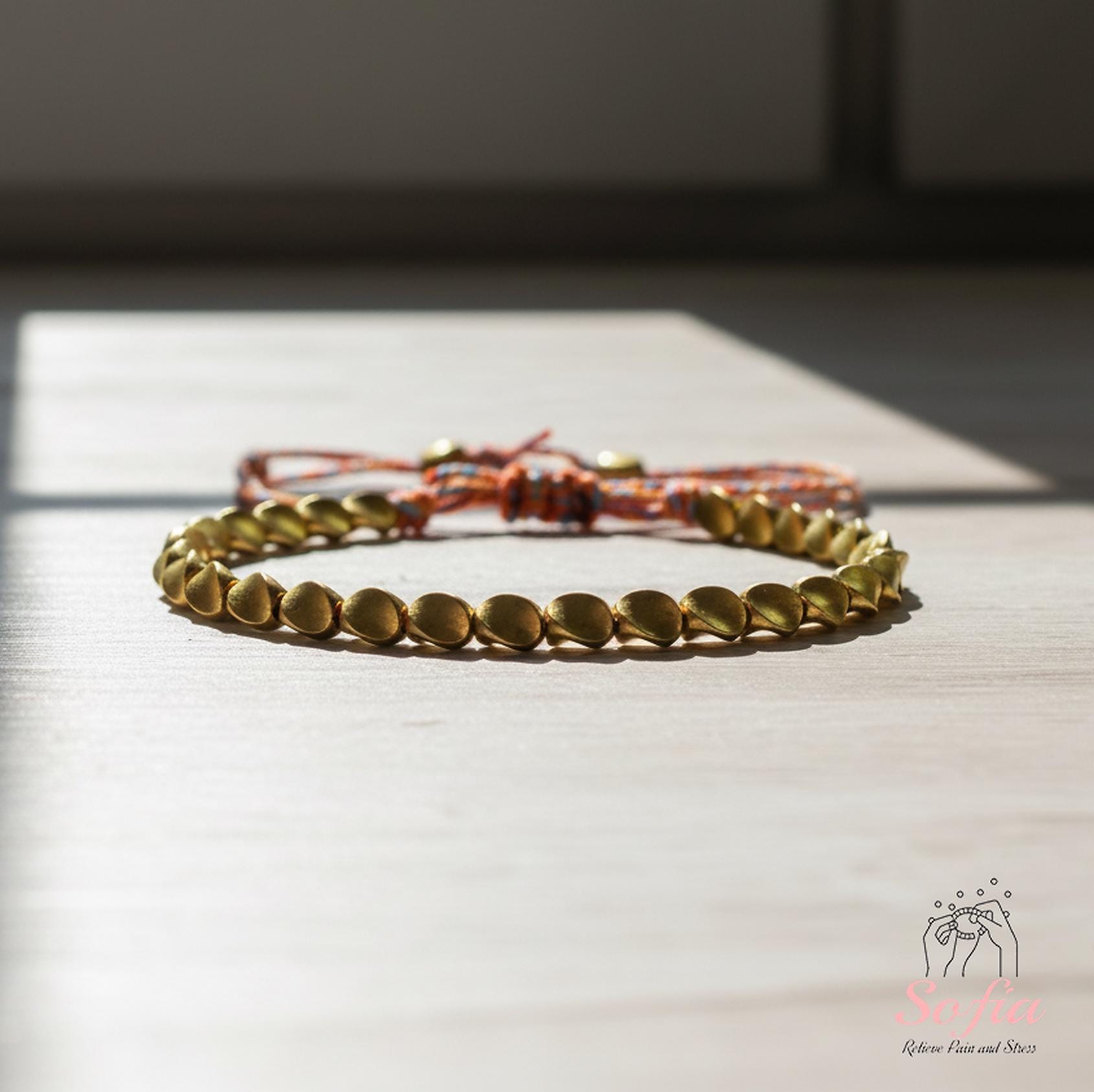 Bracelet Doigt Bohème Avec Perles En Cuivre - Bijou Décontracté Pour Plage Ou Soirée