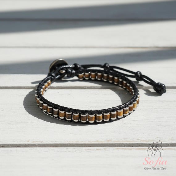 Set da 7 braccialetti in stile boho realizzati a mano con perline