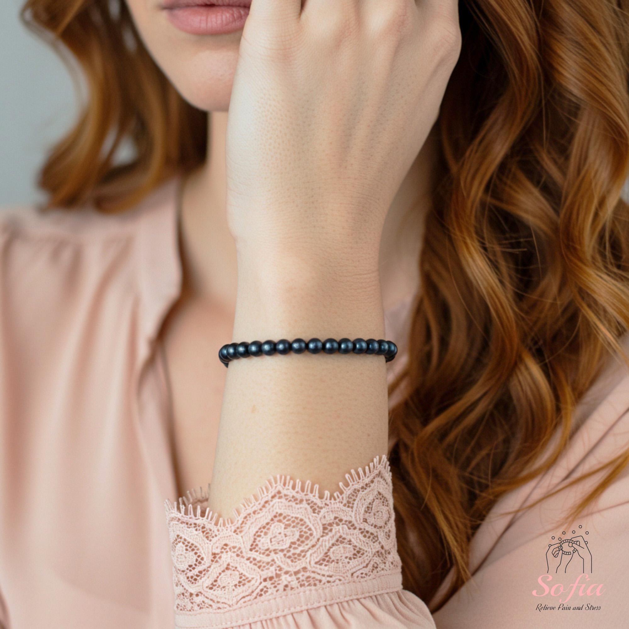 Bracciale Pietra Naturale Onice Nero E Argento 925 | Lourdes - Foto 3