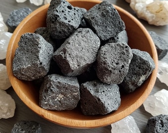 Raw Natural Lava Rock Crystal - Rough Lava Stones Home Decoration Mineral Specimen - Black Volcano Ore Rock Crystal Bulk Wholesale