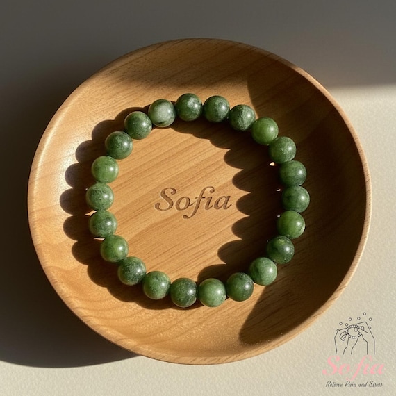 Pulsera Elástica De Jade Verde Natural AAA, Cuentas Facetadas 2x4 Mm, 7.5 Pulgadas - Hecha A Mano