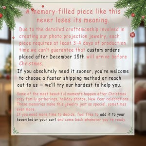 Collar con cruz con proyección de versículo bíblico - Collar cristiano - Collar personalizado con proyección de cruz y foto en el interior, regalos cristianos imagen 3