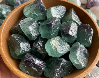 Raw Natural Rainbow Fluorite Crystal - Fluorite Rough Stones Home Decoration Mineral Specimen - Rainbow Ore Rock Crystal Bulk Wholesale
