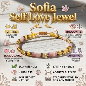 Pulsera de Energía Dorada - Pulsera de Abundancia y Protección - Pulsera de Citrino, Ojo de Tigre, Pirita y Cuarzo Ahumado - Pulsera de Cristal Minimalista imagen 7