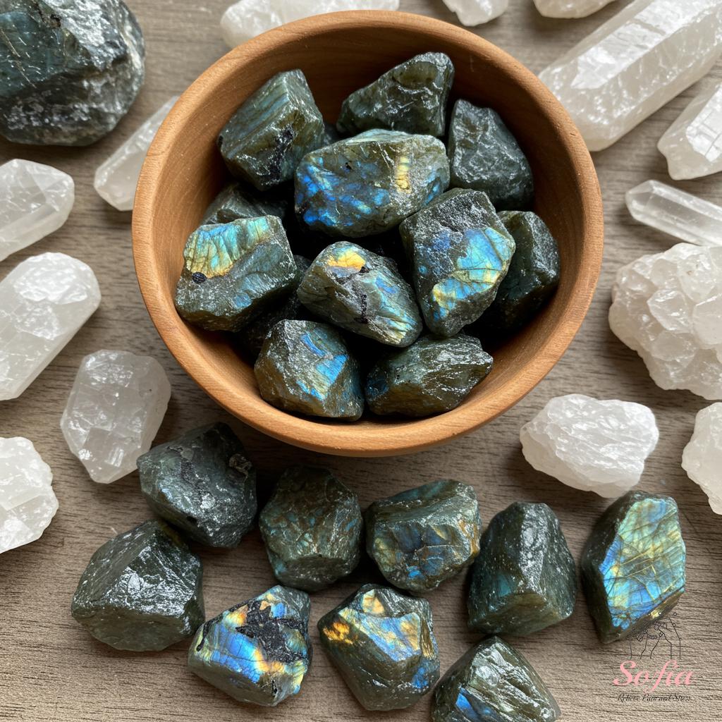 Roher natürlicher Labradorit Kristall - Labradorit Rohsteine Dekoration Mineral Specimen - Ore Bergkristall Schüttgut Großhandel