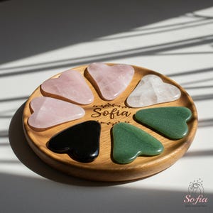 Personalized Crystal Gua Sha Tool - Gemstone Scraping Plate - Custom Engraved Facial Massage Tools Bridesmaid Gift, Mother's Day gift image 6
