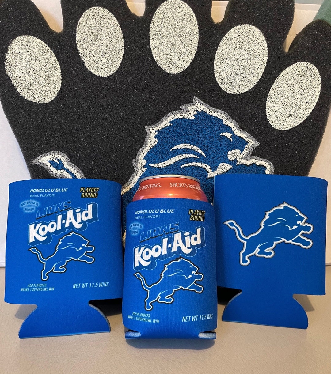 Lions Playoff Koolaid Foam Koozies Etsy