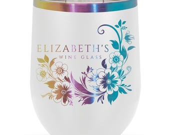 Bicchiere da vino personalizzato con coperchio: bomboniera personalizzata per addio al nubilato