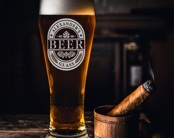 Personalized Beer Glass: Custom Engraved Gift for Beer Lovers