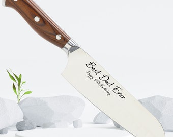 Custom Steel Chef Knife: Personalized 8" Kitchen Knife