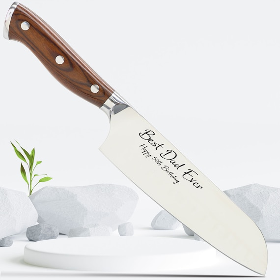Custom Steel Chef Knife: Personalized 8" Kitchen Knife