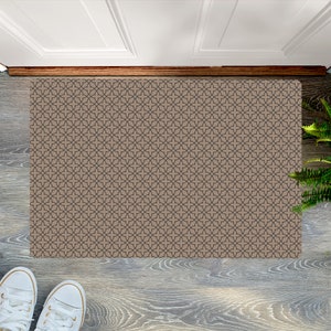 Ultra-Thin Mats, Kitchen Bathroom Floor Hallway Entry Stairs  Rug with Non Slip Rubber Backing  Color Cappuccino Design 6M