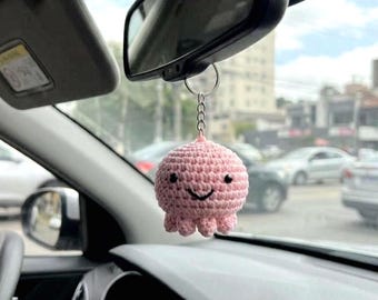 Crochet Octopus Amigurumi Keychain, Handmade Kawaii Cute Mini Octopus Gift, Collectible Plush Bag Charm, Backpack Accessory, Birthday Gift