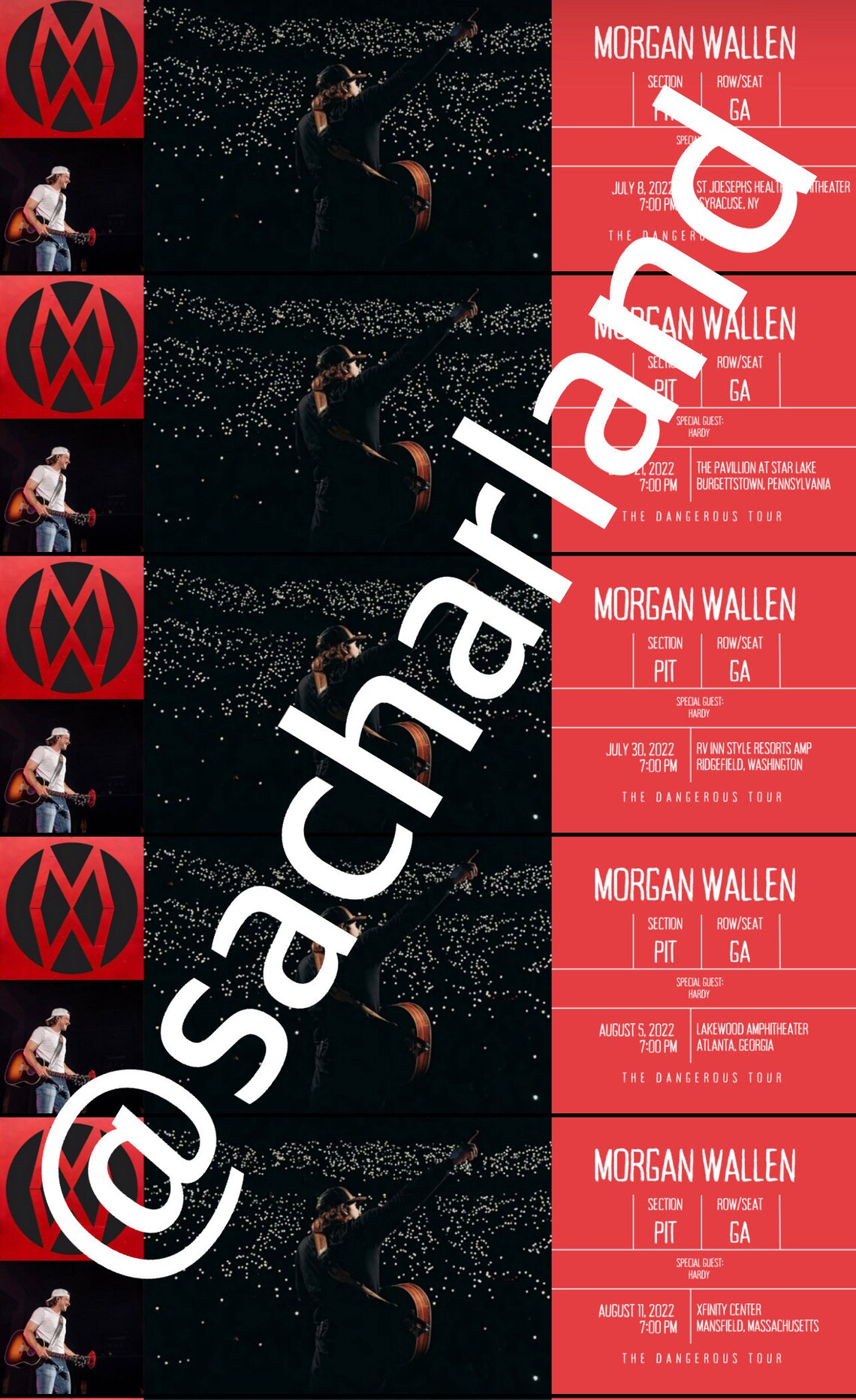 Wallen Commemorative Ticket Etsy