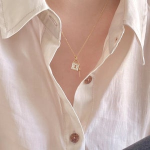 Lock Key Pendant Necklace/ 14K Gold Plated Necklace/925 Silver Necklace/ Minimalist Necklace/ Birthday Gift/ Gift for Her/ Christmas Gift