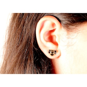 Minimalistic Earrings, Everyday Earrings, Cute Earrings, Bee Earrings, Stud Earrings, Unique Earrings, Gold Stud Earrings, Fun Kids Earrings