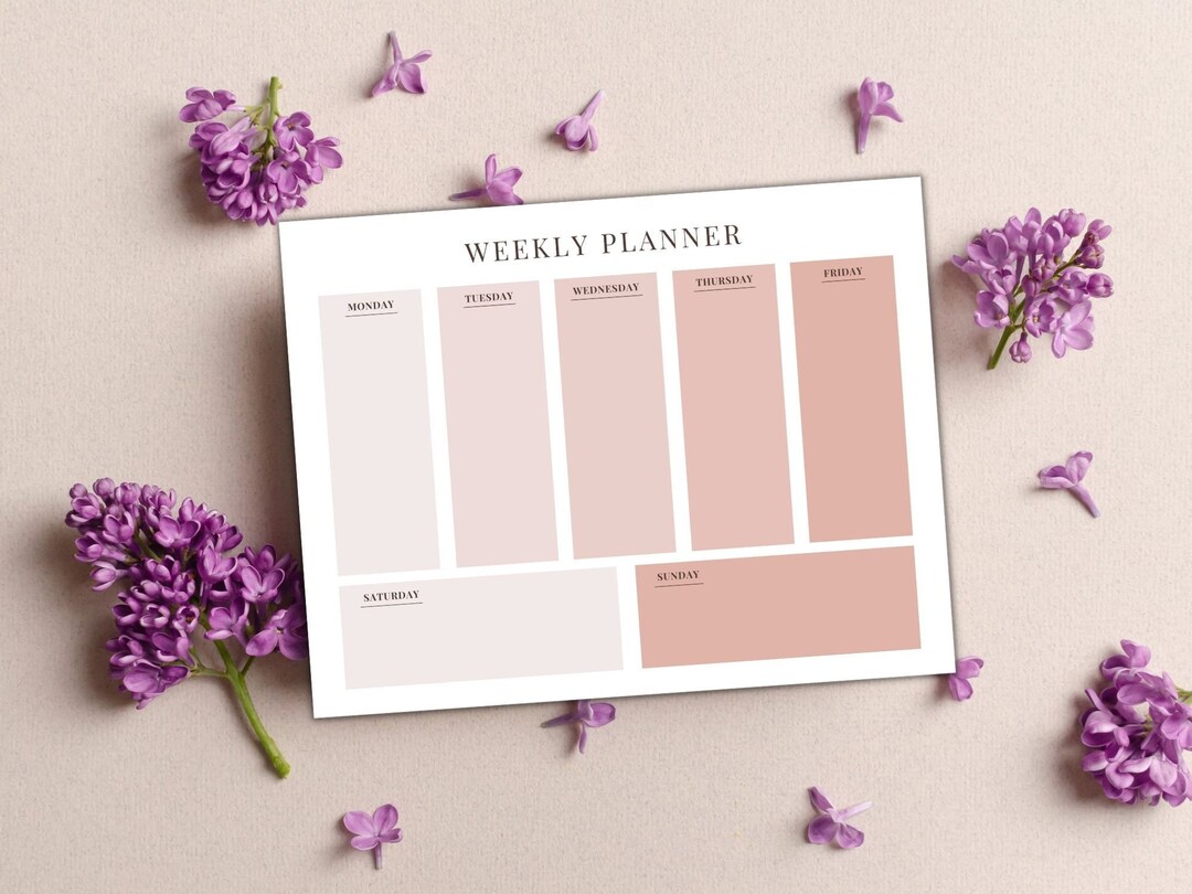 Weekly Planner Printable A4 US Letter Instant Download - Etsy Canada
