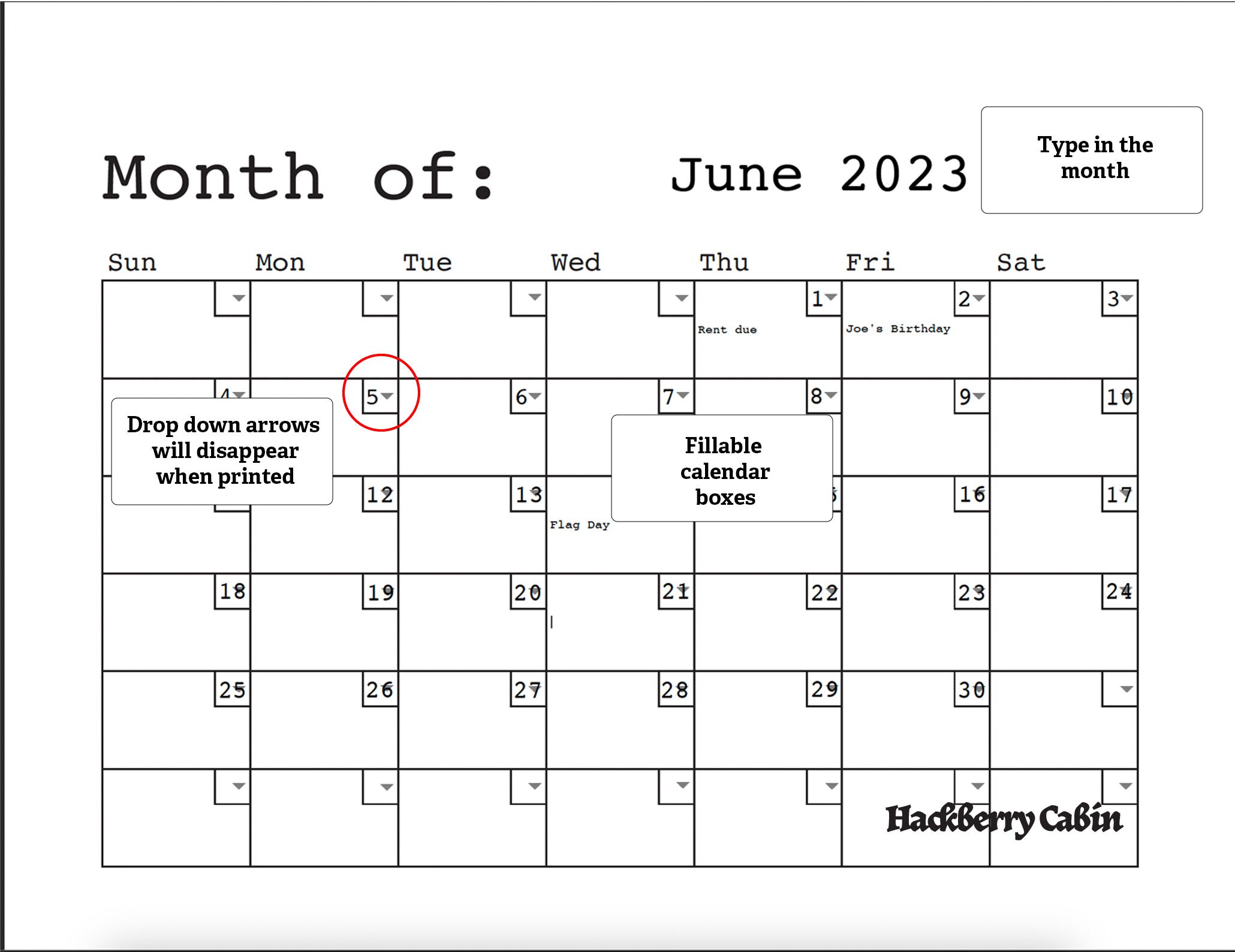 Editable Vintage Typecalendar Printable Blank Template for Scheduling ...